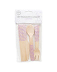 Premium Wooden Cutlery Lavender- 18 Pc