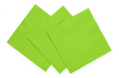 Premium 3 Ply Paper Cocktail Napkins Lime Green 24cm*24cm- 20 Pc