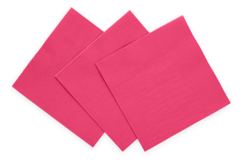 Premium 3 Ply Paper Dinner Napkins Hot Pink 33cm*33cm- 20 Pc