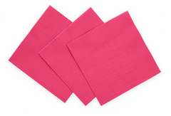 Premium 3 Ply Paper Cocktail Napkins Hot Pink 24cm*24cm- 20 Pc