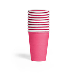 Premium Paper Cups Hot Pink 210ml- 14 Pc