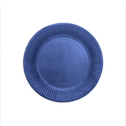 Premium Paper Plates 9 Inches Dark Blue- 8 Pc