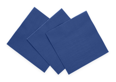 Premium 3 Ply Paper Dinner Napkins Dark Blue 33cm*33cm- 20 Pc