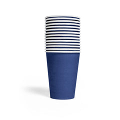 Premium Paper Cups Dark Blue 210ml- 14 Pc