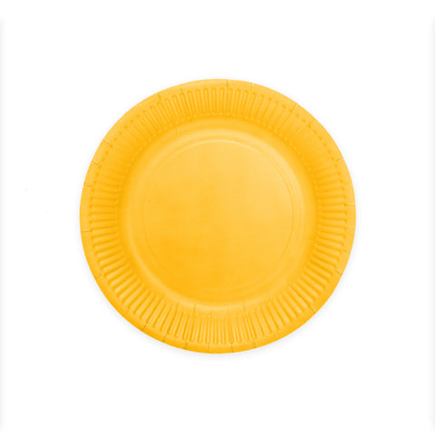 Premium Paper Plates 9 Inches Yellow- 8 Pc