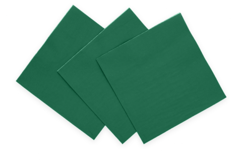 Premium 3 Ply Paper Cocktail Napkins Dark Green 24cm*24cm- 20 Pc