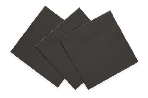 Premium 3 Ply Paper Cocktail Napkins Black 24cm*24cm- 20 Pc