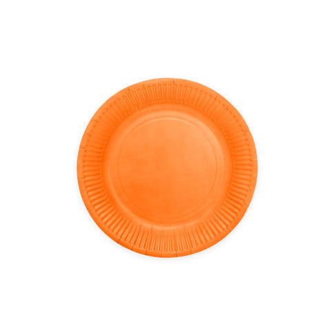 Premium Paper Plates 8 Inches Orange- 8 Pc