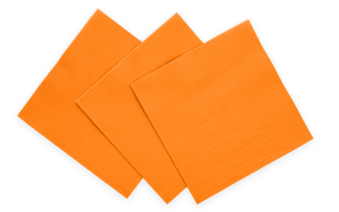 Premium 3 Ply Paper Dinner Napkins Orange 33cm*33cm- 20 Pc