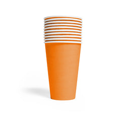 Premium Paper Cups Orange 350ml- 10 Pc