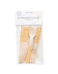 Premium Wooden Cutlery Orange- 18 Pc