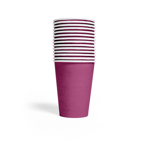 Premium Paper Cups Purple 210ml- 14 Pc