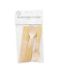 Premium Wooden Cutlery Gold- 18 Pc