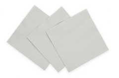 Premium 3 Ply Paper Cocktail Napkins Silver 24cm*24cm- 20 Pc