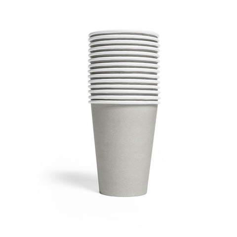 Premium Paper Cups Silver 210ml- 14 Pc