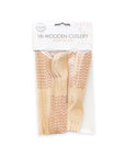 Premium Wooden Cutlery Rose Gold- 18 Pc