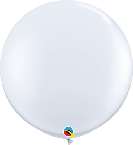 White Balloon (Helium/Air Filled) - 30 Inches