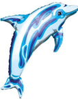 See- Thru Blue Dolphin (Helium) - 32 Inches