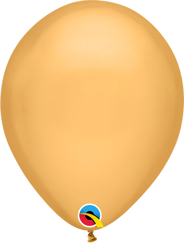 Metallic Gold Latex Balloon (Helium/Air Filled) - 11 Inches