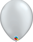 Metallic Silver Latex Balloon (Helium/Air Filled) - 11 Inches