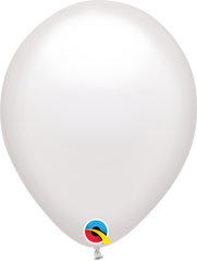 White Latex Balloon (Helium/Air Filled) - 11 Inches