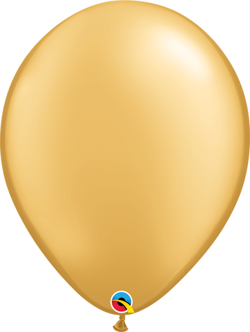 Golden Latex Balloon (Helium/Air Filled) - 16 Inches