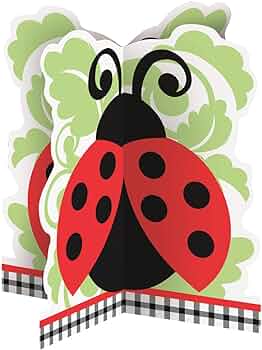 3D Lively Lady Bug Table Centerpiece-1pc