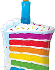 Rainbow Cake & Candle (Helium) - 42 Inches