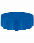 Round Plastic Table Cover Royal Blue Diameter 83 Inches- 1Pc