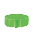 Round Plastic Table Cover Lime Green Diameter 83 Inches- 1Pc