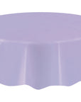 Round Plastic Table Cover Lavender Diameter 83 Inches- 1Pc