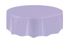 Round Plastic Table Cover Lavender Diameter 83 Inches- 1Pc