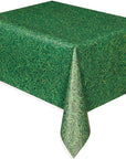 Plastic Table Cover 54In*84In Green Grass- 1 Pc