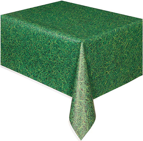 Plastic Table Cover 54In*84In Green Grass- 1 Pc