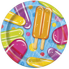 Paper Plates 9 Inches Ice Cream Party- 8 Pc