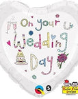 Round On Your Wedding Day (Helium) - 18 Inches