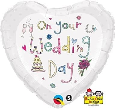 Round On Your Wedding Day (Helium) - 18 Inches