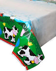 Plastic Table Cover 54In*84In Farm Friends- 1 Pc