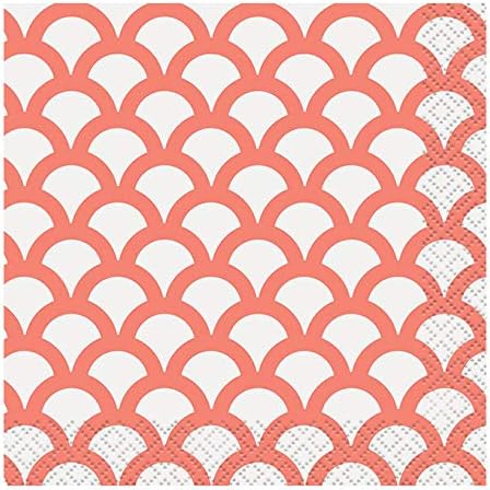 Paper Napkins 16cm*16cm Coral Scallop - 16pc