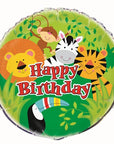 Animal Jungle Happy Birthday (Helium) - 18 Inches