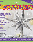 Silver Starburst (Air-Filled)- 39 Inches