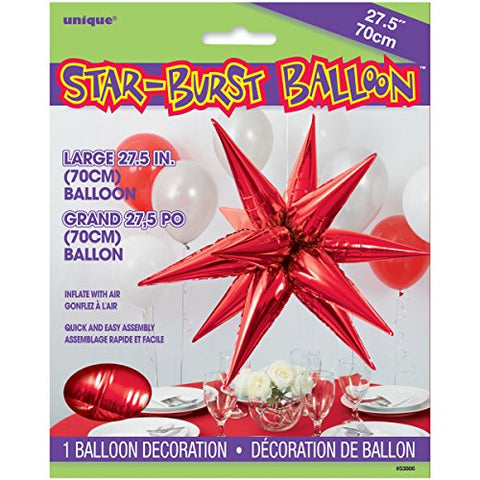 Red Starburst (Air-Filled)- 27 Inches