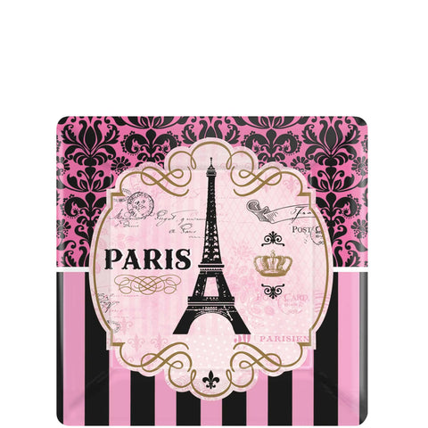 Paper Plates Square Magnifique Paris 7 Inches- 8Pc