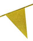 Premium Paper Glitter Bunting Gold 18ft - 1 Pc