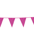 Premium Paper Glitter Bunting Hot Pink 18ft - 1 Pc