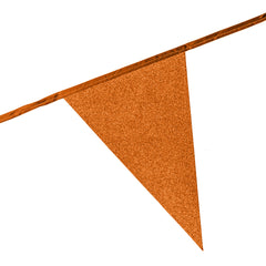 Premium Paper Glitter Bunting Orange 18ft - 1 Pc