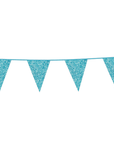 Premium Paper Glitter Bunting Baby Blue 18ft - 1 Pc