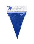 Premium Paper Glitter Bunting Dark Blue 18ft - 1 Pc