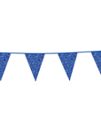 Premium Paper Glitter Bunting Dark Blue 18ft - 1 Pc