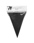 Premium Paper Glitter Bunting Black 18ft - 1 Pc